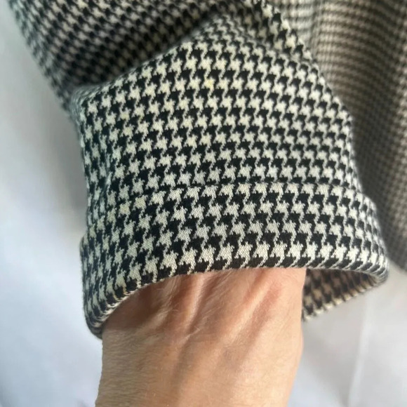 Sostanza Houndstooth Long Sleeve Full Zip Cotton Jacket Plus Size 18W - Picture 5 of 8
